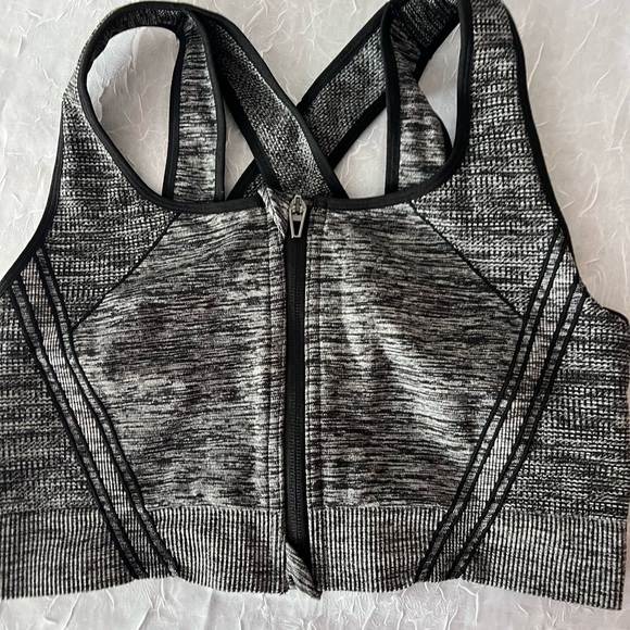 Avia Other - Avia Black and Gray Zip-Front Sports Bra